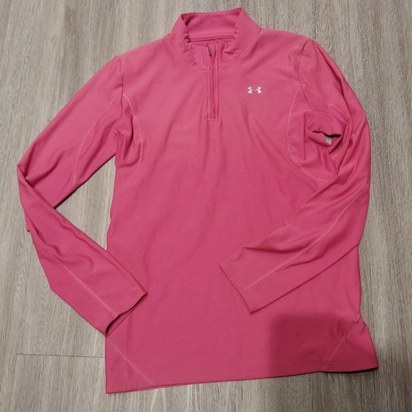 Under Armour Sweaters - Under Armour Pink Quarter Zip Size Medium